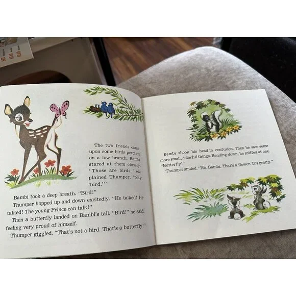 Walt Disney Bambi Read Along‎ Book ONLY NO Cassette Tape Excellent 1977 - Picture 9 of 16
